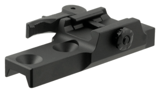 Pulsar Locking QD Mount is a quick detach rail that mounts semi-permanently and solidly to a section of Picatinny rail using set screws.